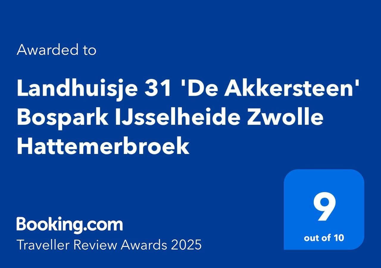 Landhuisje 31 'De Akkersteen' Bospark Ijsselheide Zwolle Hattemerbroek Exteriör bild
